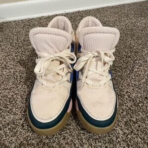 Sorel Cream and Blue Winter Boots